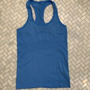 Light blue Lululemon swiftly tech tank top size 6